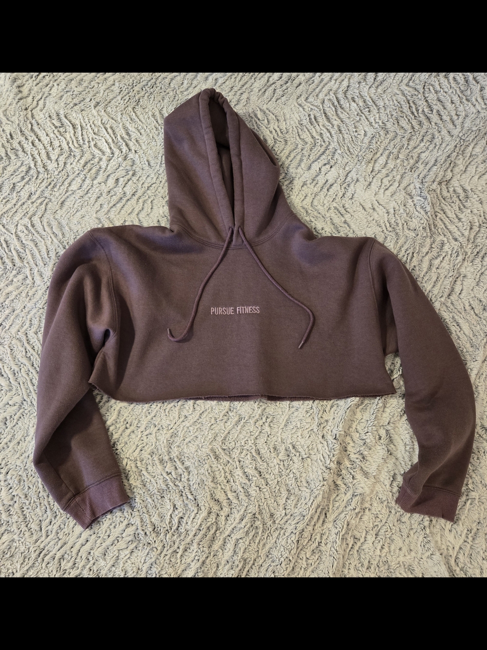 Pursue Fitness Women's Cropped Hoodie - Brown